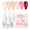 Neutral Nude Shades, variant on RUBY VIBE CO Blossom Dream Jelly Gel Nail Polish Set, 6 Pastel UV/LED Soak-Off Sheer Glossy Shades