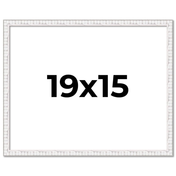 19x15 Frame White Real Wood Picture Frame Width 0.75 inches | Interior Frame Depth 0.5 inches |