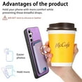 thumbnail image 6 of For Samsung Galaxy S25 Case, Detachable Magnetic Wallet Case with Card Holder & Ring Stand, Support Car Mount, Premium PU Leather Shockproof Durable Protective Slim Case Cover, Purple, 6 of 10