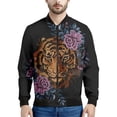 thumbnail image 2 of Chaqueta de vuelo para hombre y mujer, novedad de 2024, con estampado 3D de tigre de Harajuku, estilo hip hop callejero, chaquetas de bombardero con cuello alto, camisetas de manga larga, 2 of 5