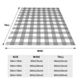 thumbnail image 3 of Bingfone Gray Checkboard Print Flannel Fleece Blanket Throw Blanket for Bed,Sofa,Couch,Travel,Camping(40"x30" ), 3 of 8