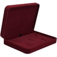 thumbnail image 1 of HAHADAXA Upscale Velvet Jewelry Set Box Bracelet Necklace Rings Gift Display Case Storage - Wine Red, 1 of 5