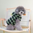 thumbnail image 3 of Hobeauty Pet Cotton Coat Plaid Dog Hoodie Sweater Winter Pet Sweater with Hood for Small Dogs Cats Indoor Outdoor Pet Clothing, 3 of 8