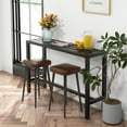 thumbnail image 2 of Costway Outdoor Metal Bar Table 55'' Patio Rectangular Counter Height Dining Table Black, 2 of 10