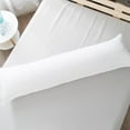 thumbnail image 4 of Ntbay Silky Satin Body Pillowcase for Hair and Skin, Ultra Soft Cozy Long Body Pillow Cover with Zipper Closure, 20" x 54", White, 4 of 5