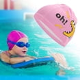 thumbnail image 2 of Unique Bargains 1 Pc Knitted PU Elastic Cartoon Letter Swim Cap Pink, 2 of 6