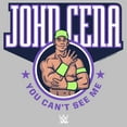 thumbnail image 2 of Women's WWE John Cena You Can't See Me Graphic Tee Athletic Heather Large, 2 of 4