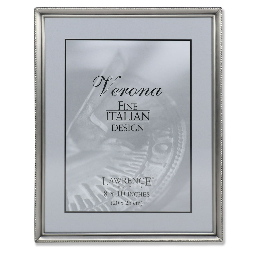 Lawrence Frames Antique Pewter 8x10 Picture Frame Bead Border Design