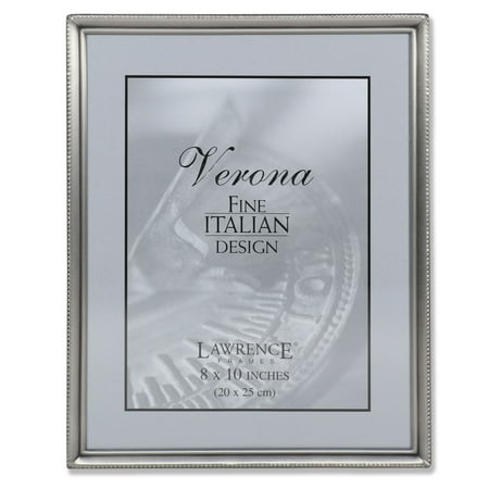 Bold Border Photo Frame - Antique Pewter 8x10 Picture Frame - Bead Border Design