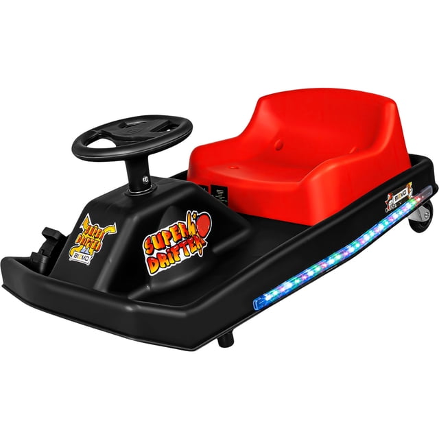 Go Kart Montable Electrico Infantil 36V Super Drift 360° Luces Led Asiento Rojo