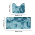 thumbnail image 3 of Linnome 2 Piece Mixed Color Bathroom Mat Set Extra Long Soft Water Absorption Non Slip Thick Washable for Toilet Shower, 3 of 6