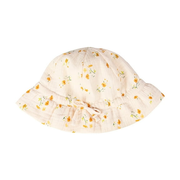 Zwiiyzr 0-3 Years Newborn Baby Baby Sun Hat Girls Beach Adjustable Kids Hats Boys Wide Brim Cute Toddler Bucket Hat Floppy Infant Sun Hats Orange