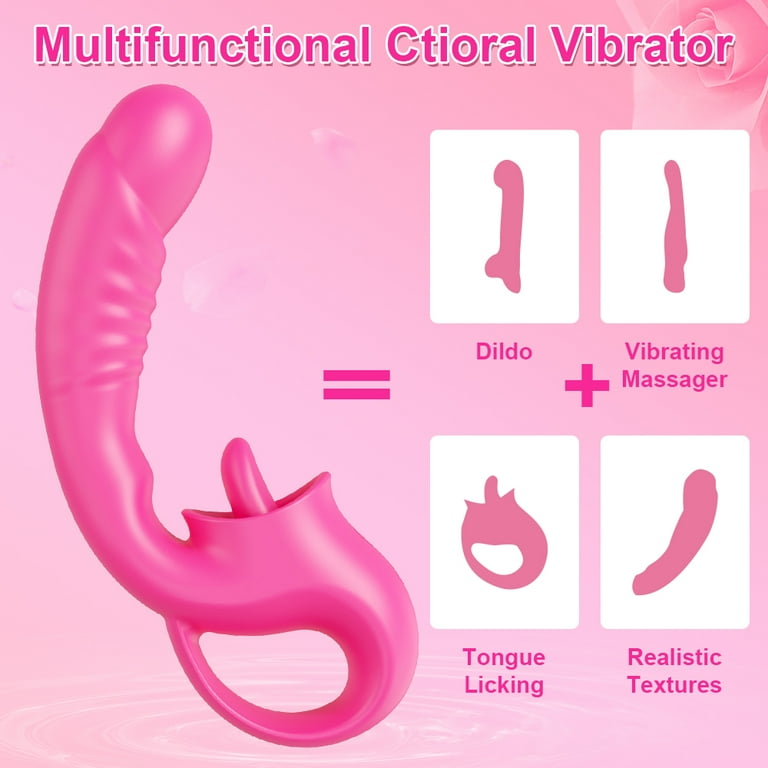 TLUDA Vibrating Dildo Vibrator for Women, Licking Tongue Vibrator G Spot  Vibrator Women Sex Toys