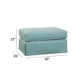 thumbnail image 5 of Furniture Classics 8-080-S275A Coastal Aqua Series Upholstered Ottoman, 5 of 5