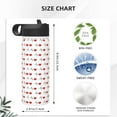 thumbnail image 4 of Sikiie Heartbeat Symbol Print 18OZ Insulated Straw Cup, Portable Leak-proof Sports Water Bottle, Stainless Steel Water Cup Suitable for Home and Outdoor, 4 of 8