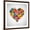 Brown Frame, variant on Art.com Colored Heart From Hand Print Icons Art Print by strejman, 16" x 16"