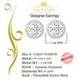 thumbnail image 4 of King of Bling's 10K Real Yellow Gold Real Diamond 0.50CT Men's/Women's Stud Round Earrings, 4 of 11