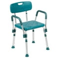 thumbnail image 1 of Pemberly Row Traditional Plastic Quick Release Bath Chair in Teal, 1 of 5