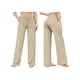 thumbnail image 3 of Pantalones Pierna para Mujer Pantalones Yoga Cintura Alta con Bolsillos Pantalones Deportivos Holgados y Elásticos para Trabajo o para Estar Cómoda en Casa Caqui L, 3 of 7