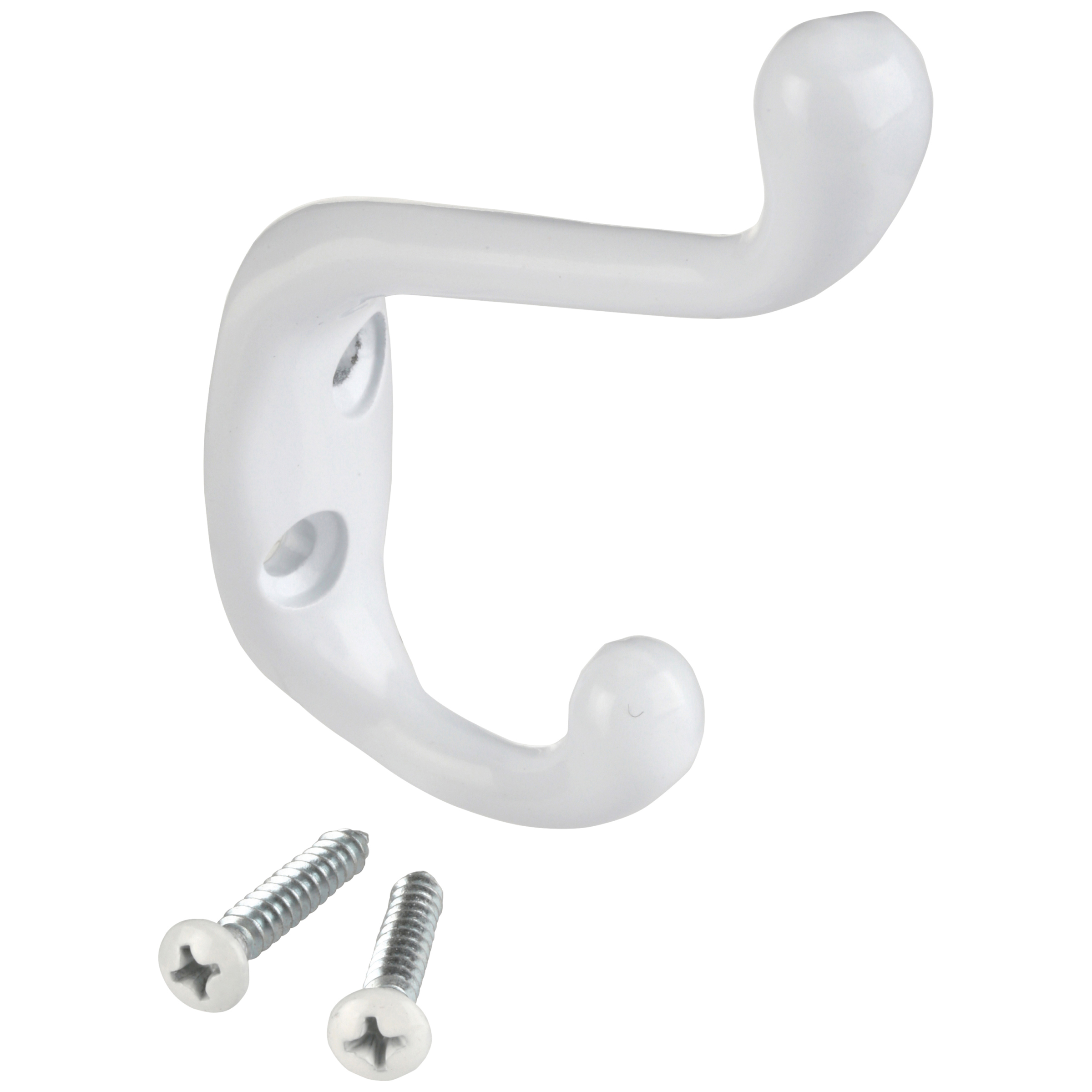 Mainstays, Traditional White Coat Hook, Mounting Hardware Included, 1 ...