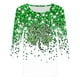 thumbnail image 5 of TaTaai Women's Irish Holiday T-Shirt Round Neck 3/4 Sleeve Loose Fit Green Print St. Patrick's Day Theme Casual Spring Top Gift, 5 of 5