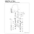 thumbnail image 3 of Kingston KB6791LL Legacy Two-Handle 4-Hole 8" Centerset Kitchen Faucet with Side Sprayer in Polished Chrome, 3 of 4