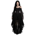 thumbnail image 2 of Women's Gothic Style Long Sleeve Dress Slim Fit Stage Performance For Evening Party Cosplay Attire, 2 of 5