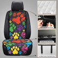 thumbnail image 5 of FOR U DESIGNS Colorful Paws Print Car Front Seat Covers Car Seat Protector Heavy Duty, Breathable Fabric, All Season Automotive Seat Cover Fits SUVs Sedan Vans, 5 of 7