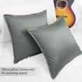 thumbnail image 2 of PiccoCasa 2Pcs 18"x18" Decorative Velvet Throw Pillow Covers Soft Square Cushion Covers for Sofa Couch Bedrooms Gray, 2 of 7