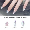 thumbnail image 2 of 90 pcs Nail art aurora rhinestones multi shape mix nail crystal crafts shiny DIY nail art design, 2 of 5