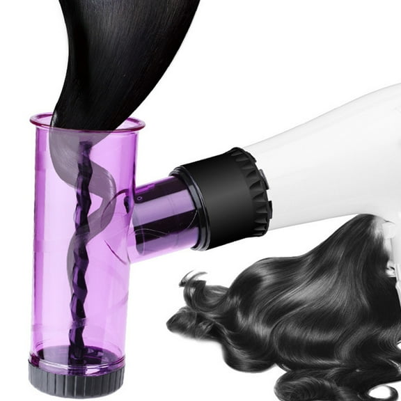 GAXIRE Hair Dryer Diffuser Attachment for Curly Hair, Violet, 20.5x7.2in, PC Material, Home Use Styling Tool