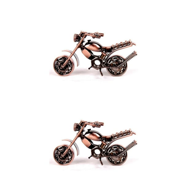 Inteprter Modelo de motocicleta de metal - Colección imprescindible para los fanáticos de la Patrulla Canina Vehículos de metal verdaderos de Bronce antiguo 14 cm * 6 cm * 7 cm 2Conjunto