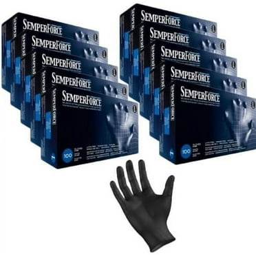 Black Nitrile Exam Tattoo Gloves, Powder Free, Latex Free