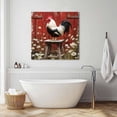 thumbnail image 4 of Rustic Farmhouse Canvas Wall Art, Rustic Red Barn Rooster Wildflowers Framed Wall Decor Modern Artwork Prints Painting for Living Room, Bedroom, Kitchen & Cafe Decor 16x16 Inch, 4 of 9