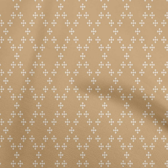 oneOone Polyester Spandex Light Brown Fabric Argyle Sewing Material Print Fabric By The Yard 56 Inch Wide