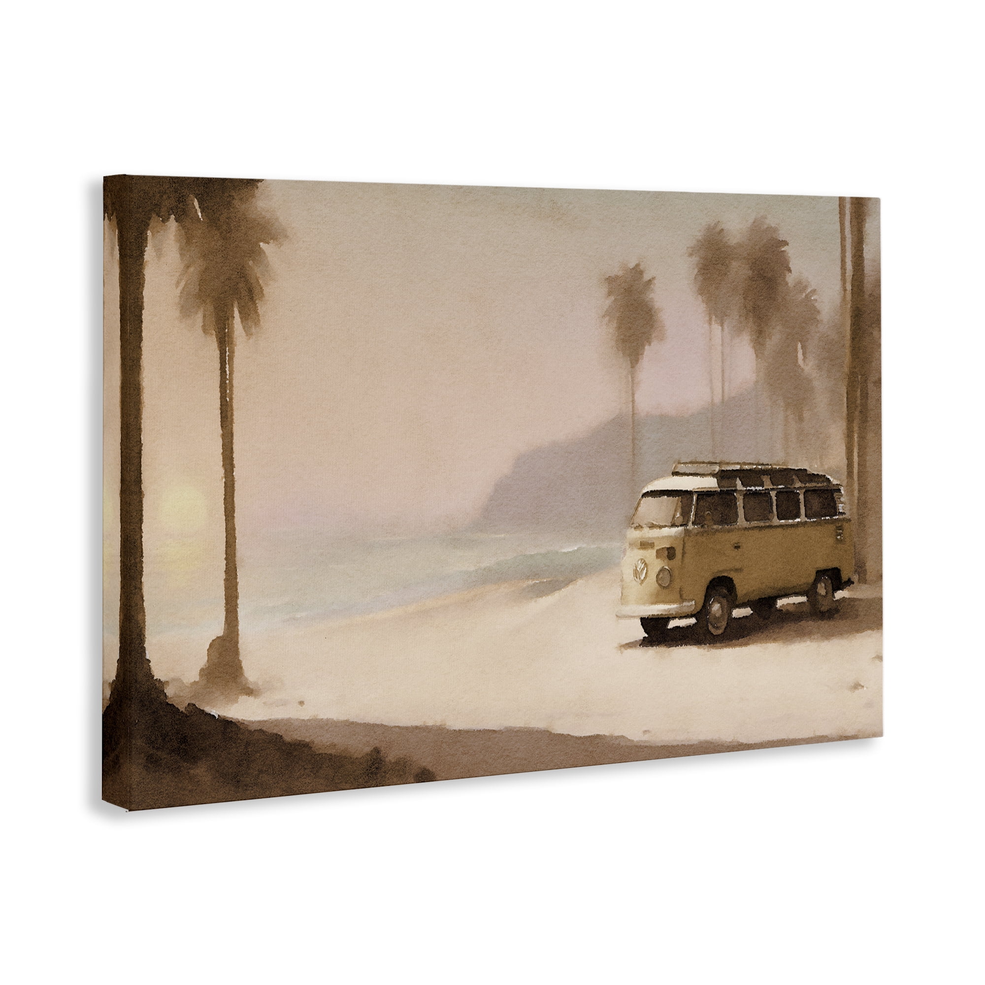 Stupell Industries Tranquil Beach Day Nautical & Beach Painting Wrapped Canvas Art Print Wall Art, 45 x 30