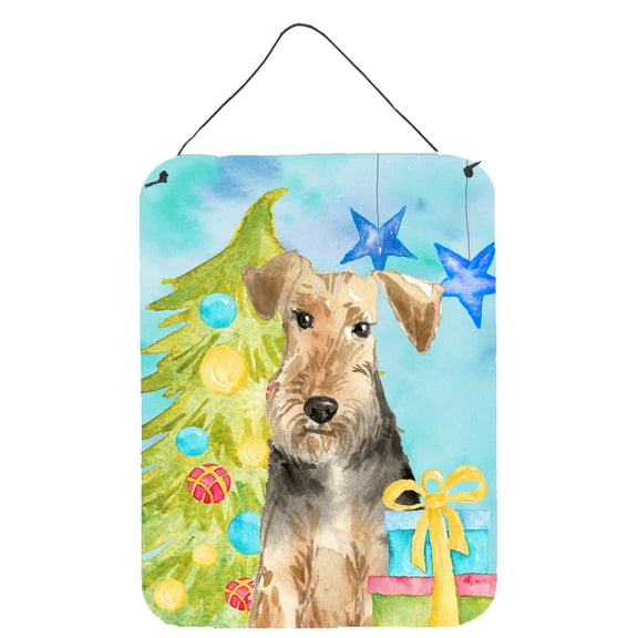 Christmas Tree Welsh Terrier Wall or Door Hanging Prints