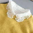 thumbnail image 5 of Women Detachable Half Shirt Dickey Floral Lace Jacquard Lapel False Fake Collar, 5 of 10