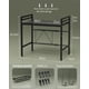 thumbnail image 2 of Soporte extensible para microondas, Organizador de Cocina, Repisas para cocina en Altura ajustable, Estante para Cocina, 2 Niveles con 8 Ganchos, 1 servilletero, 1 cesto para Especias, Negro, 2 of 6