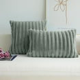 thumbnail image 7 of Sanmadrola Throw Pillow Covers 18x18 inch Pack of 2 Faux Fur Plush Decorative Throw Pillow Covers Couch Cushion Case Soft Pillow with Velvet Back for Sofa, Bed, Living Room, Dark Grey, 7 of 7