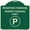 Green, variant on SignMission Designer Series Sign - Reserved Parking - Permit Parking Only with Symbol | Black & White 18" X 18" Heavy-Gauge Aluminum Architectural Sign | Made in the USA