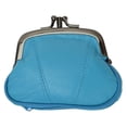 thumbnail image 4 of Genuine Leather Women's Change Purse Clasps Open Coin Holder Color Options, 4 of 5