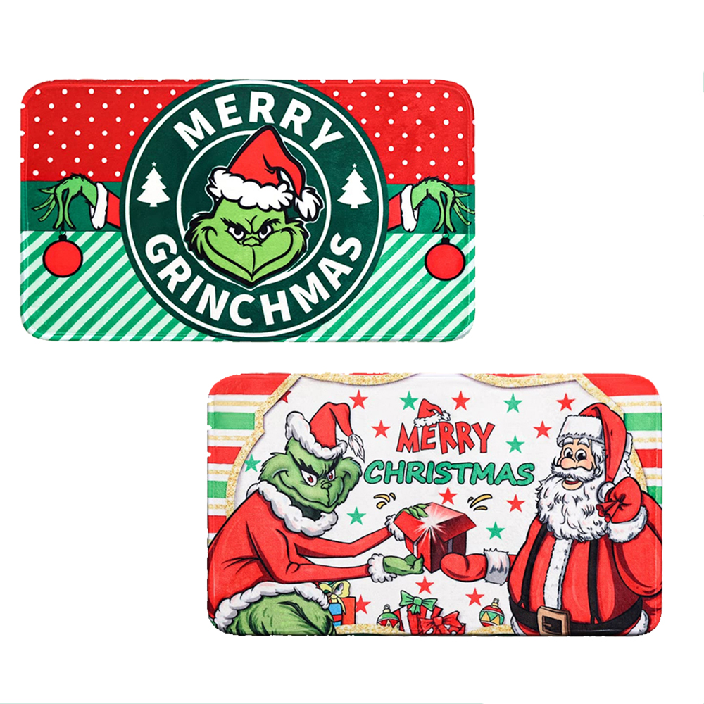2 Pack Christmas Door mat Christmas Decorations, for Indoor Outdoor