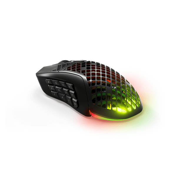 SteelSeries Aerox 9 Mouse inalambrico Holey Wireles Ratón MOBA/MMO ultraligero Reacondicionado