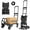 Black, variant on FUTURELAB 2 in 1 Folding Hand Truck, Four/Two Wheels 330LBS Capacity Foldable Cart,Convertible Dolly Cart with Retractable,Truck/Dolly for Travel, Moving, Shopping, Office