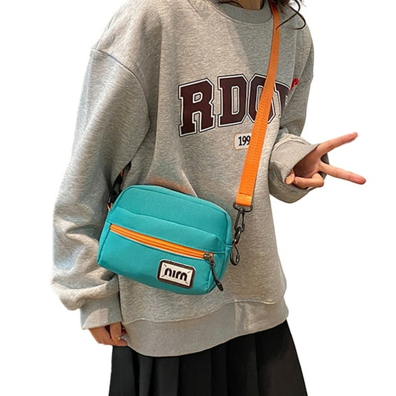 FENOHREFE Trendy Nylon Handbag with Color Small Crossbody Bag for Fashionable Women and Students