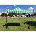 thumbnail image 5 of EZ Pop Up Canopy Tent Instant Shelter w Wheel Bag + 4 Sand Bags - 10'x10' Green Stripe - D Model, 5 of 6