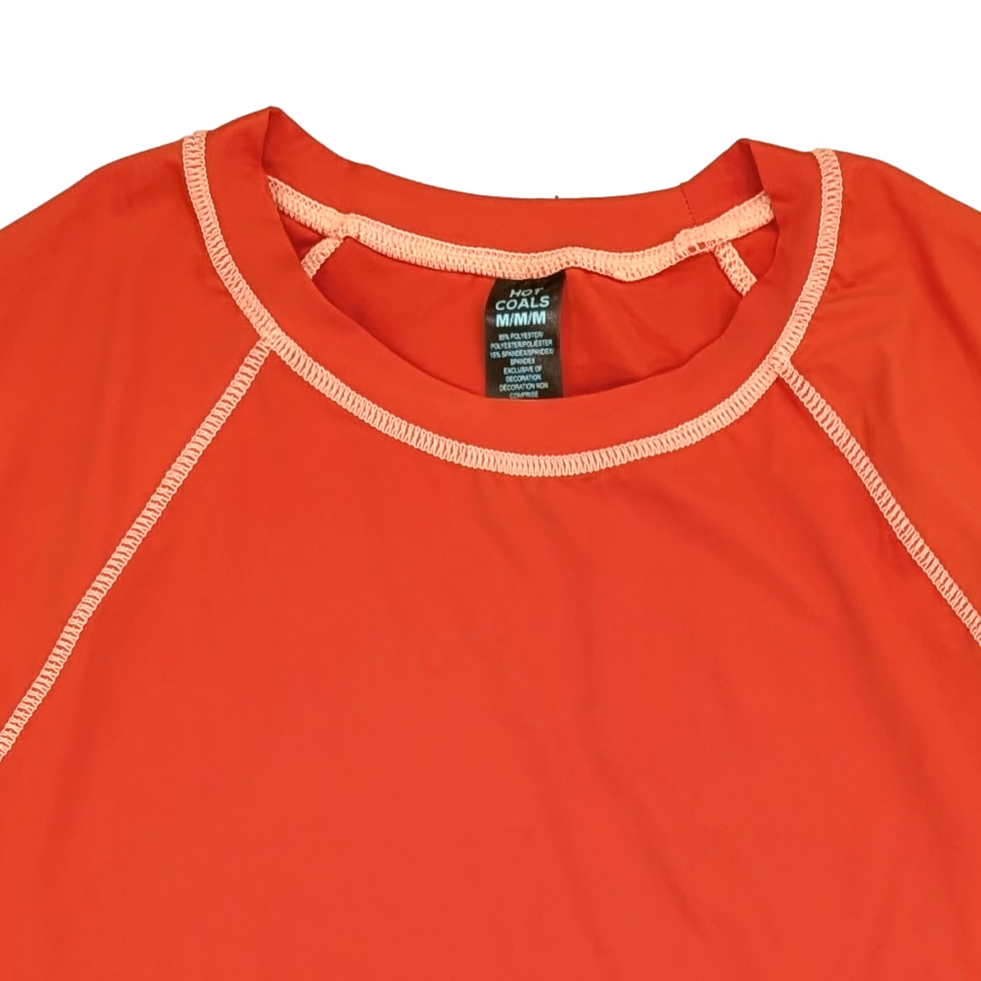 Hot Coals Men's Athletic Rash Guard, Sizes Small to 3X