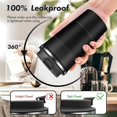 thumbnail image 4 of Tasse de Voyage avec Couvercle Étanche, Tasse à Café Réutilisable Isolée pour Boissons/thé, Tasse de Voyage Thermique Portable en Acier Inoxydable (510ml Noir), 4 of 5
