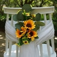 thumbnail image 3 of Comprado en un paquete de 2 accesorios decorativos para bodas con respaldo de silla simulada flores girasol ANGGREK Otros, 3 of 7